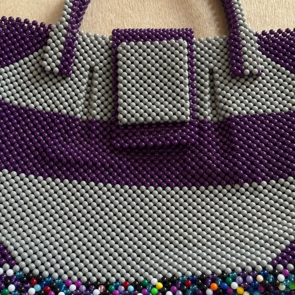 Collectible pop art purple grey bag 1960s - Picture 6 of 11